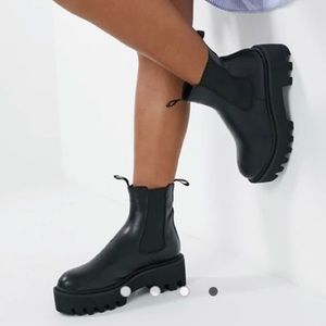 Lamoda leather platform boots